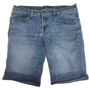 Lucky Brand Bermuda Womens Denim Shorts Blue Mid Rise Y2K Size 8 |‎ 29